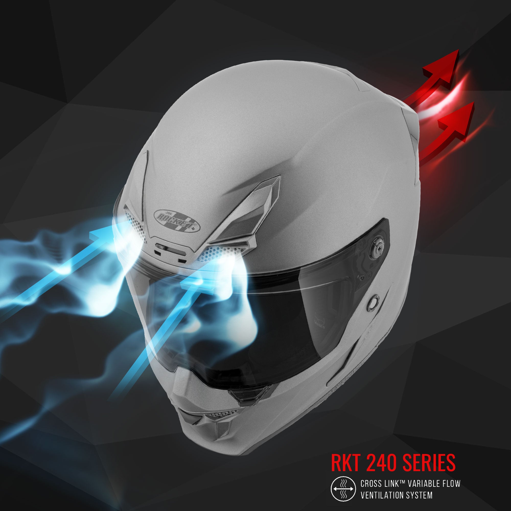 Joe Rocket Canada RKT 240 Motorcycle Helmet ventilation