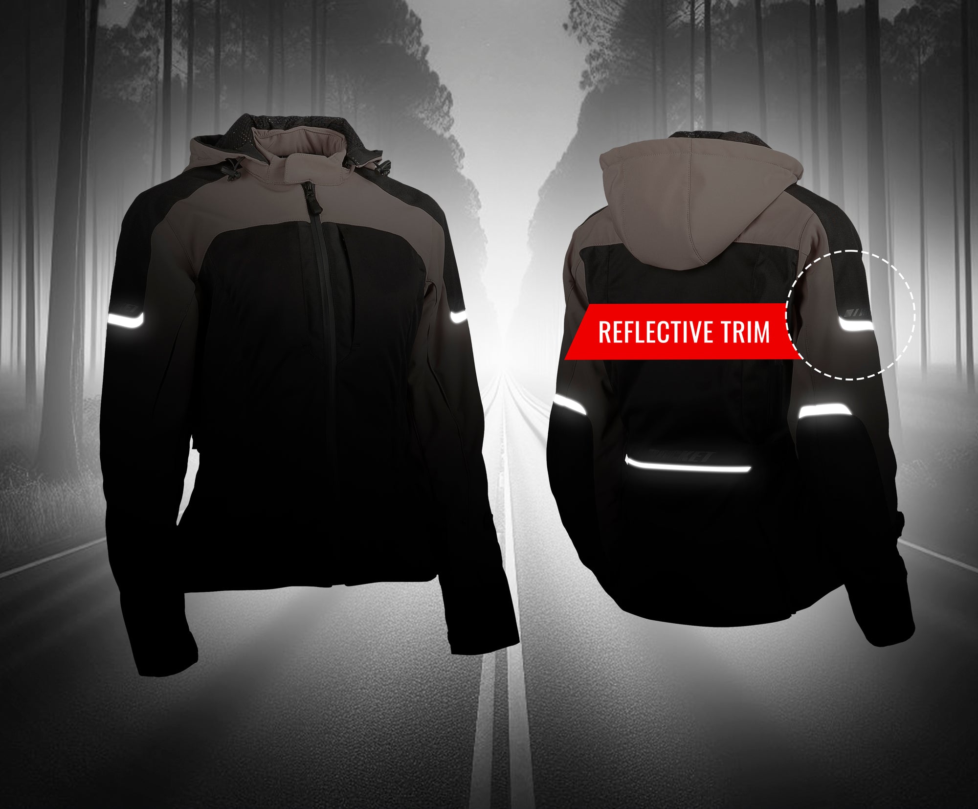 Joe Rocket Canada Victoria Womens Motorcycle Jacket Reflective Trim