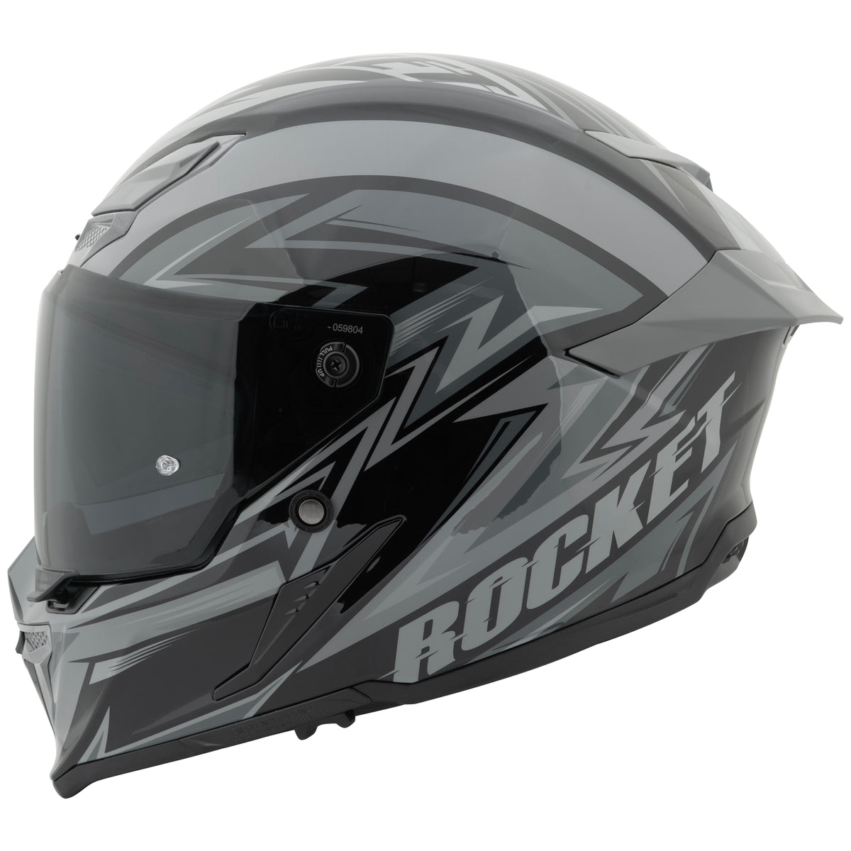 Grey Joe Rocket Canada RKT 240-series motorcycle helmet on a white background