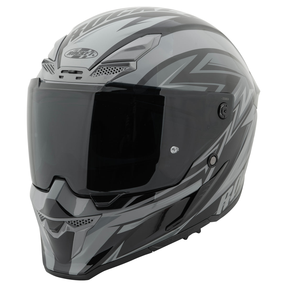 Grey Joe Rocket Canada RKT 240-series motorcycle helmet on a white background