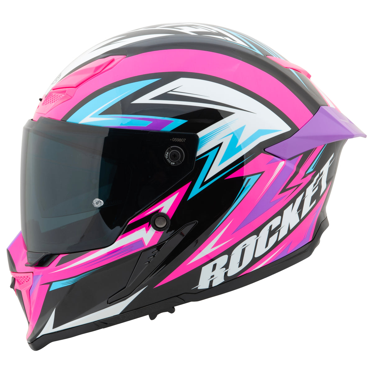 Pink Joe Rocket Canada RKT 240-series motorcycle helmet on a white background