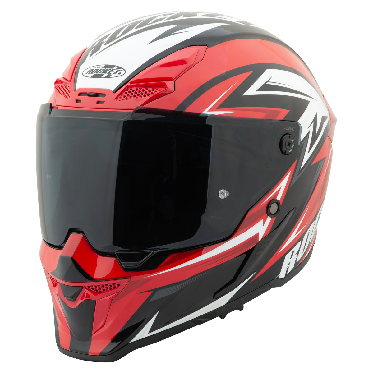 red Joe Rocket Canada RKT 240-series motorcycle helmet on a white background