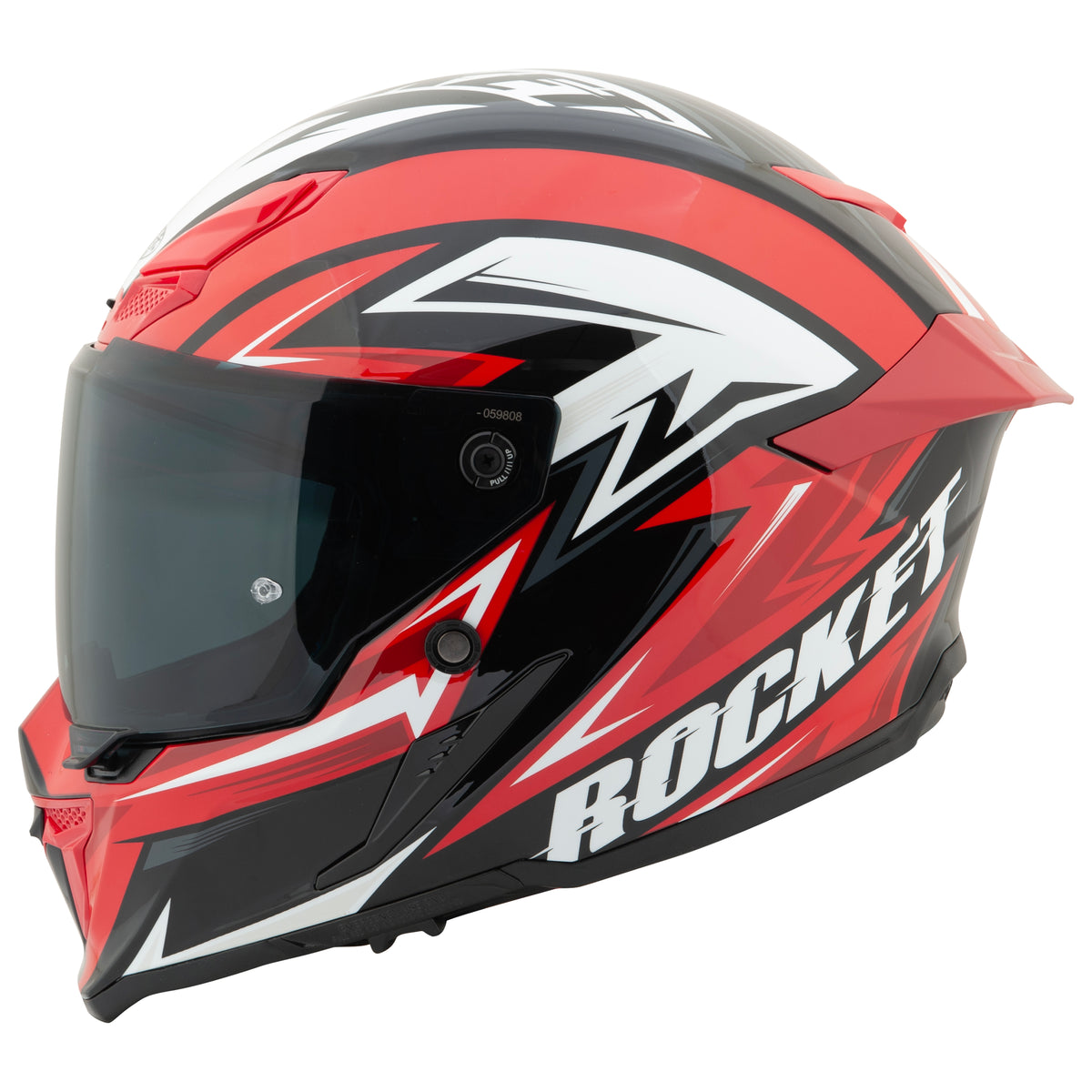 red Joe Rocket Canada RKT 240-series motorcycle helmet on a white background