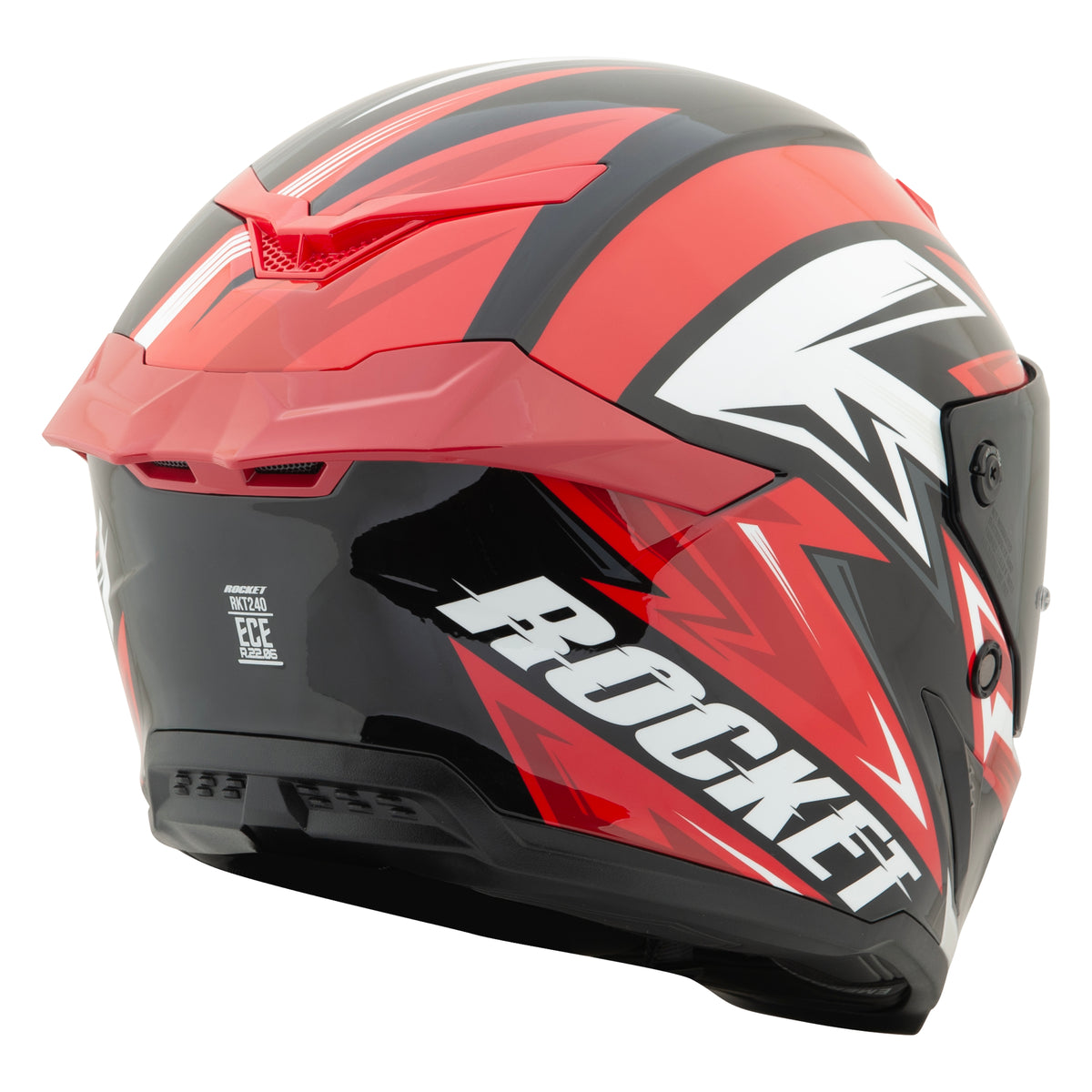 red Joe Rocket Canada RKT 240-series motorcycle helmet on a white background