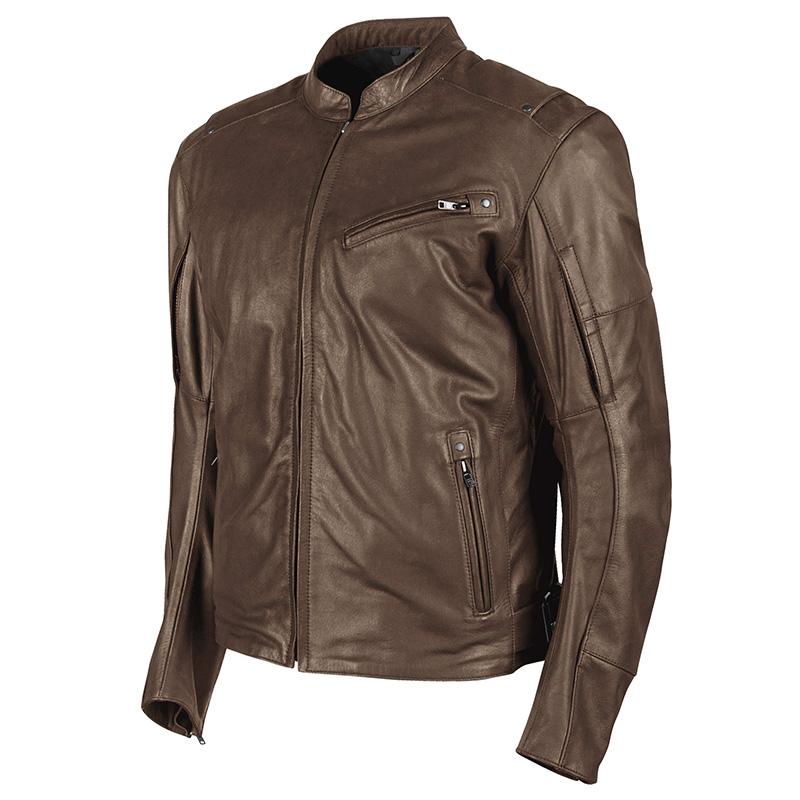 Joe Rocket Mens RASP Leather Jacket Brown - Leather King